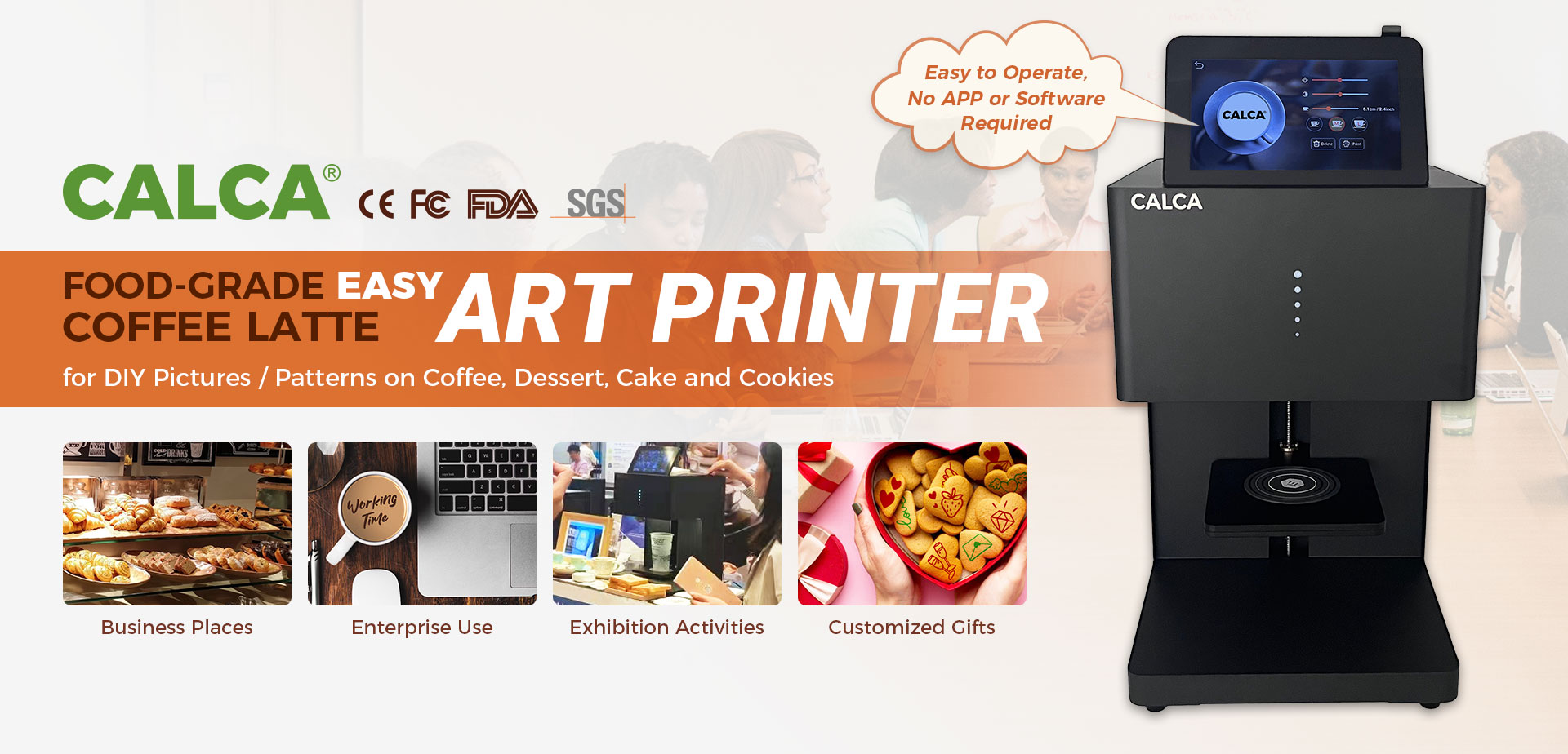 CALCA Food-Grade Easy Coffee Latte Art Printer