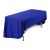 6FT(3) Full Length Sides Round Corner Table Throws with Custom 3 Color Graphic Imprint, Blue