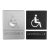 ป้ายห้องน้ำผู้พิการ พร้อมอักษรเบรลล์ ,  วัสดุ ABS---Disabled, Toilet, Restroom Signs With Braille, ABS New Material