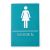 ป้ายห้องผู้หญิง พร้อมอักษรเบรลล์ ,  วัสดุ ABS---Female, Toilet, Restroom Signs With Braille, ABS New Material