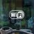 ป้ายสติ๊กเกอร์สัญลักษณ์ "ฟรี WiFi" ,ขนาด 13ซ.ม. x 6ซ.ม. --- Free Wifi Window Decal Sticker Business Sign (13cm x 6cm)