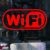 ป้ายสติ๊กเกอร์สัญลักษณ์ "ฟรี WiFi" ,ขนาด 13ซ.ม. x 6ซ.ม. --- Free Wifi Window Decal Sticker Business Sign (13cm x 6cm)