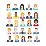 ภาพเวกเตอร์ -  ผู้คนที่มี เอกลักษณ์ ต่างๆ   ( สามารถ ดาวน์โหลดภาพประกอบนี้ ได้ฟรี)---Title: Different People Character Vector Stock Set Illustrations (Free Download Illustrations)
