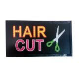 ป้ายไฟ     LED    สัญญาลักษณ์     "Hair Cut  ( ตัดผม) "   ขนาด  25*48cm  --- 25*48cm LED Hair Cut Sign