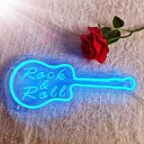 CALCA LED Guitar shape Rock&Roll  Neon Sign , Size- 32 X 22 cm