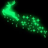 Christmas Deer Luminous Stickers Glow in the Dark for Merry Christmas Theme Party Home Decorations