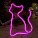 LED Cat Neon Sign, Size - 18x23 cm