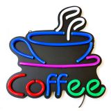 Coffee Neon Sign Decoration Size 38x38cm