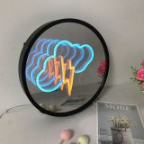 3D Magic Infinite Mirror Multi-layer  cloud + lightning Neon Mirror Sign