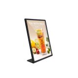 L Shape Black Slanted Plastic Sign Holder A4 A5 A6