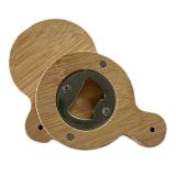 10pcs Wood Bottle Openers Caps Catcher, Refrigerator Magnet For Home Kitchens, Bars, Parties