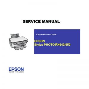 คู่มือเซอร์วิสเครื่องพิมพ์ EPSON RX640 650 Printer English Service Manual (Direct Download) ภาษาอังกฤษ (ดาวน์โหลดไฟล์)