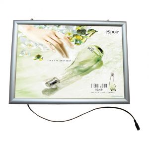 ตู้ไฟ LED  แบบบางเป็นพิเศษ ขอบโค้ง  A2 (23.4" x 16.5")  พร้อมภาพพิมพ์    ---A2 (23.4" x 16.5") Curved Snap Frame LED Slim Light Box (With Printing)
