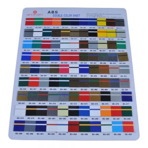 ตัวอย่างแผ่นพลาสติก 2 สี ABS สำหรับ CNC  Sample-ABS Double-color Plastic Sheet for CNC