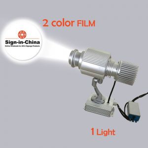 เครื่องโปรเจ็คเตอร์      โกโบ้      LED  แบบหมุน, 10 วัตต์, กันน้ำได้    IP65 สำหรับงานโฆษณา    (  รองรับ 2  สี )      สำหรับภายนอกอาคาร---LED Rotating Gobo Advertising Logo Projector Light 