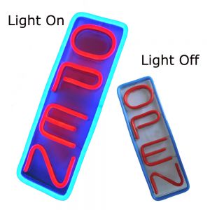 ป้ายไฟ LED สไตล์ไฟนีออนหรือป้ายไฟเชียร์, สัญลักษณ์ "Open"     รูปแบบตัวอักษรขนาดใหญ่, แนวตั้ง, สีสันสว่างสดใสสวยงาม    --- Vertical LED Open Signs Neon Styles Large Le