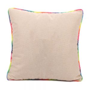 ปลอกหมอนสำหรับพิมพ์ระเหิด  10 ชิ้น/แพ็ค  10pcs Linen Sublimation Blank Pillow Case Cushion Cover with Colorful Rim