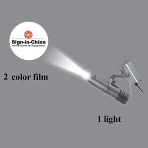 เครื่องโปรเจคเตอร์โกโบ้ LED สำหรับฉายแสงโลโก้,   รูปภาพหรือข้อความโฆษณา   20 W   รูปแบบภาพนิ่ง   (  รองรับ   2  สี  )