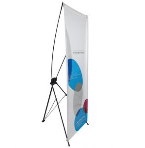 Aluminum Fiberglass Pole X Banner Stand (Frame Only)