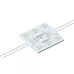 UL Waterproof LED Module (8 LED High Power Chips with Optical Lens, White Light, 9W, 12VDC,L95 x W95 x H8.5mm) Designed for Internal Illumination of Signs