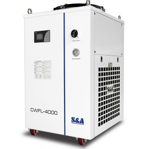 S & A CW-FL-4000ET เครื่องทำน้ำเย็นอุตสาหกรรมสำหรับระบายความร้อนด้วยไฟเบอร์เลเซอร์ 4000W, 4.65HP,     S&A CW-FL-4000ET Industrial Water Chiller for cooling 4000W fiber laser, 4.65HP, AC 3P 380