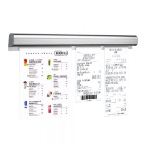 30cm/50cm/80cm Kitchen Order Holder Restaurant Takeaway Aluminum Ticket Punch-Free Holder