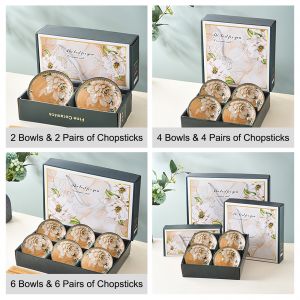 Camellia 4.5" Ceramic Gift Bowl Set