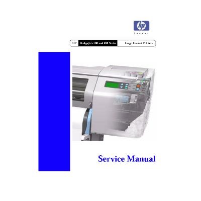 คู่มือเซอร์วิสเครื่อง Plotterขนาดใหญ่ ,  HP Designjets 500 800 Large Formart Printer Plotter English Service Manual  ภาษาอังกฤษ (ดาวน์โหลดไฟล์)