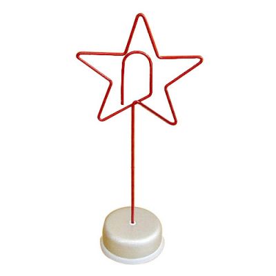 อุปกรณ์  ยึดหนีบ กระดาษโน๊ต รูปทรง ดาว 5 แฉก --- Five-pointed star shaped memo clip holder