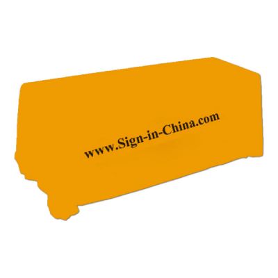 ผ้าคลุมโต๊ะ,ความยาว  8 ฟุต (4) ,รูปทรงสี่เหลี่ยมผืนผ้า สำหรับ รองรับการพิมพ์ & ออกแบบภาพพิมพ์ โดยผู้ใช้งาน ( สีส้ม  แอปริคอท)/8ft(4) Full Length Sides Rectangular Table Throws with Custom Logo Imp