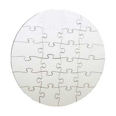Pearlescent White Circle UV Printing Blank Jigsaw Puzzle Child DIY Games Toy