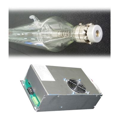หลอดเลเซอร์ RECI CO2,90-100 วัตต์ W2/S2+พาวเวอร์ซัพพลาย DY10,220 -- RECI CO2 Laser Tube 90W-100W W2 / S2 + DY10 220V Power Supply, For the Laser Engraver