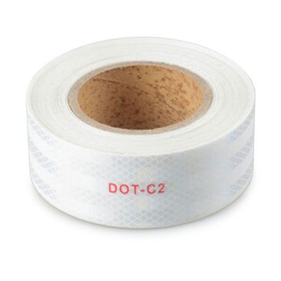 แถบสติ๊กเกอร์สะท้อนแสง,ชนิดม้วน,ขนาด 1.5" x 5 หลา---1.5" x 5yd Micro Prismatic Sheeting Reflective Vinyl Tape Roll