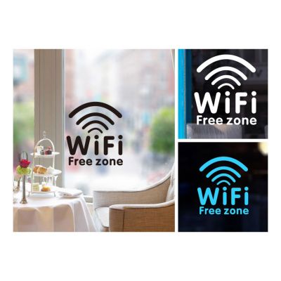 Free WiFi decal vinyl sticker outdoor sign window door wall