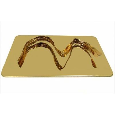 แผ่นสเตนเลส 304 มิลเลอร์โกล์ด   --- 304 Mirror Gold Color Stainless Steel Sheets 