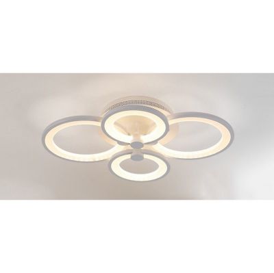 โคมไฟ 5 หัวไฟเพดาน LED วงแหวนอะคริลิคห้องนั่งเล่นห้องนอนสมัยใหม่---Modern Bedroom Circle LivingRoom Acrylic Ring Led Ceiling Light Pendant Lighting 5 heads