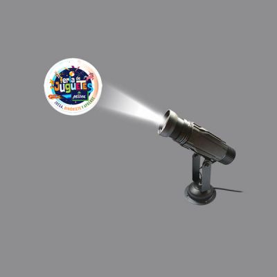 High Quality 12W LED Rotating Gobo Advertising Logo Projector Light (Three Color), 1 Light + 1 Full color Film