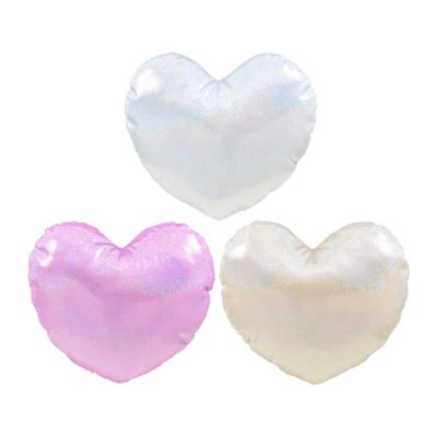 50pcs Sublimation Polyester Glitter Pillow Case Cushion Cover Heart Shaped