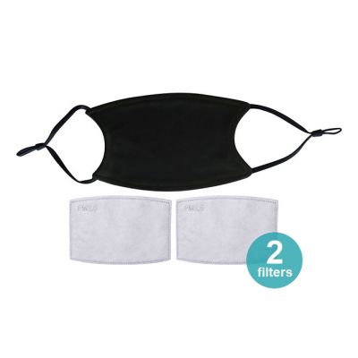 3.9" x 5.9" Kid Full Cotton Face Mask with 2Filters (Black)