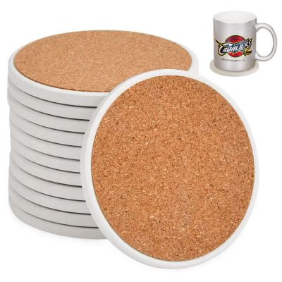 144 Pack Sublimation Blanks 4.25 Inch Round Ceramic Tile Coaster With Cork Backing Pads