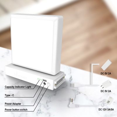 US Stock Rechargeable Square desktop advertising light box Acrylic Flashing Led Light Table Menu Restaurant Card Display Holder Stand