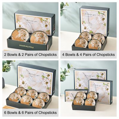 Camellia 4.5" Ceramic Gift Bowl Set