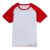 เสื้อยืด ,พร้อมสีสันที่บริเวณแขน  (ผ้าโพลีเอสเตอร์) สำหรับ เด็ก  ใช้ถ่ายโอนความร้อน --- Sublimation Blank Polyester T-Shirt Raglan With Sleeve Colorful For Children