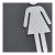 ป้ายสัญญาลักษณ์  ห้องน้ำเพศหญิง , วัสดุ ABS ---Female, Toilet ,Restroom Signs, ABS New Material