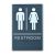 ป้ายห้องน้ำชาย / หญิง  พร้อมอักษรเบรลล์ ,  วัสดุ ABS--- Male / Female, Toilet, Restroom Signs With Braille, ABS New Material