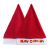 หมวกคริสต์มาส  หรือหมวกซานตาครอส สำหรับเด็ก ใช้พิมพ์ภาพถ่ายโอนความร้อน(Sublimation)--- Simple Design Blank Sublimation Christmas Caps Soft Plush Hats for Children