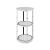 41.7" Round Portable Aluminum Spiral Counter Display Case with Shelves and Clear Panels