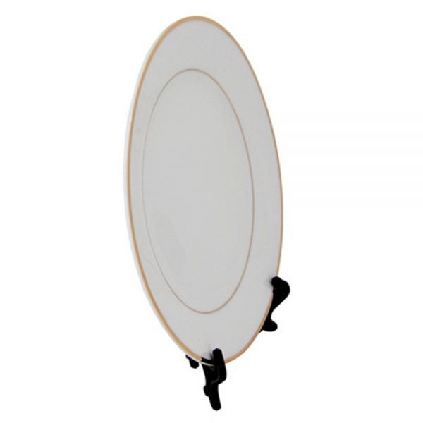 8 inch Sublimation Ceramic Plate Coated Gold Rim