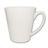 แก้วเซรามิคทรงกรวย ,ขนาด  12 ออนซ์สีขาวล้วนสำหรับพิมพ์ Sublimation(12OZ Cone Sublimation Mug)