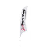 ธงปีกนก 2 หน้า สูง 13.1 ฟุต ฐานปักพื้นแบบสมอบก (13.1 ft Feather Banner with Spike Base (Double Sided Printing)